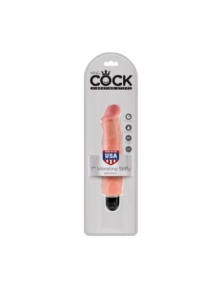 Gode vibrant King Cock Stiffy 18 x 4.5 cm Flesh