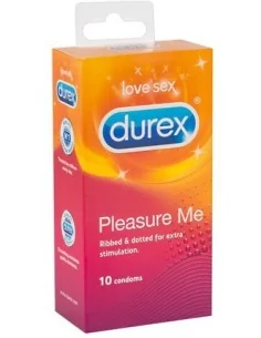 Préservatifs Durex Pleasure Me nervurés x10