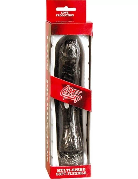 Gode Vibrant Jelly 18 x 4.5 cm Noir