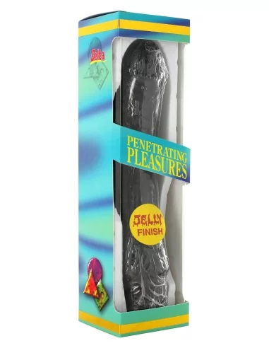 Gode Vibrant en Jelly 18 x 4.5 cm Noir