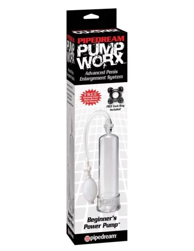 Pompe à pénis Worx Beginners 19 x 5 cm Blanc