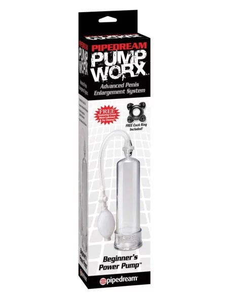 Pompe à pénis Worx Beginners 19 x 5 cm Blanc Pompe à pénis Worx Beginners 19 x 5 cm Blanc
