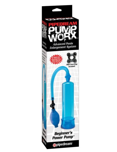 Pompe à pénis Worx Beginners 19 x 5 cm Bleu