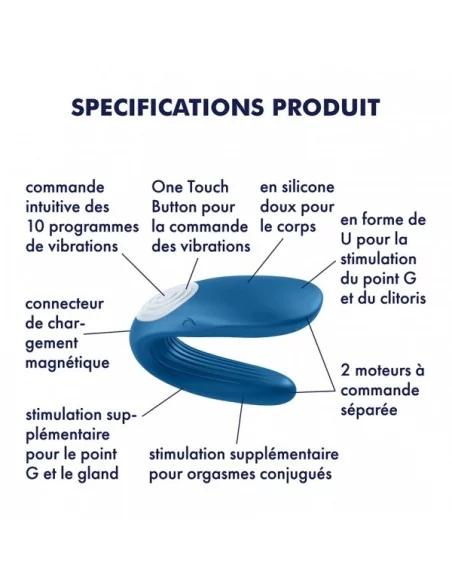 Vibro Partner Whale 6 x 2.3 cm Bleu Vibro Partner Whale 6 x 2.3 cm Bleu