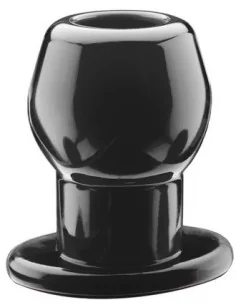 Ass Tunnel Plug Silicone Noir Large 7.6 x 6.2 cm