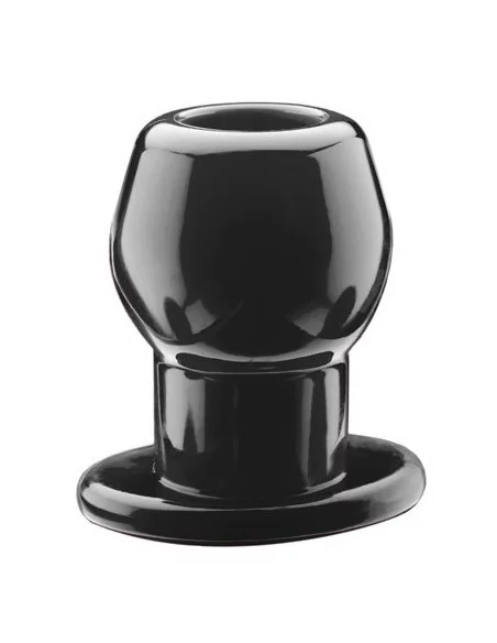 Ass Tunnel Plug Silicone Noir Large 7.6 x 6.2 cm