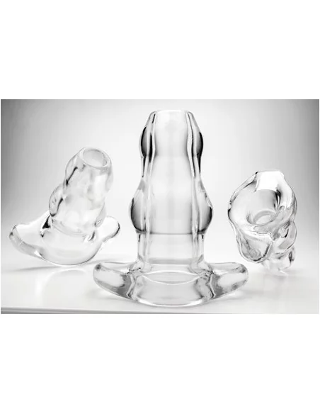 Double Tunnel Plug Extra-Large 14 x 7.8 cm Transparent