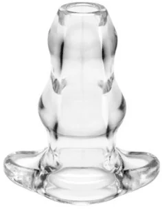 Double Tunnel Plug Transparent Medium 9.5 x 5.2 cm