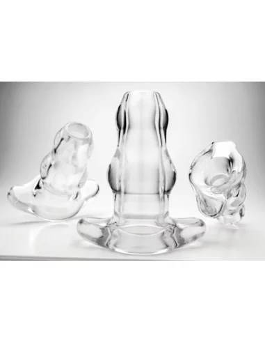 Double Tunnel Plug Transparent Medium 9.5 x 5.2 cm