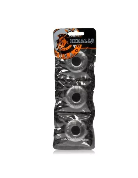 Pack de 3 mini cockrings Oxballs Gris