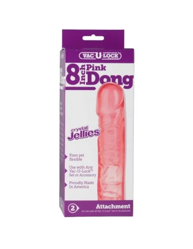 Gode Vac-U-Lock Pink Jelly 20 x 4 cm - Vac U Lock - 2