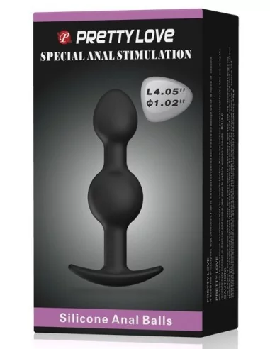 DUO Heavy Balls Silicone Butt Plug 10.4 x 2.6 cm