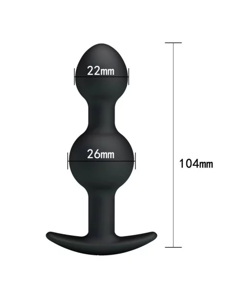 DUO Heavy Balls Silicone Butt Plug 10.4 x 2.6 cm
