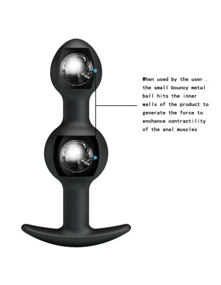 DUO Heavy Balls Silicone Butt Plug 10.4 x 2.6 cm