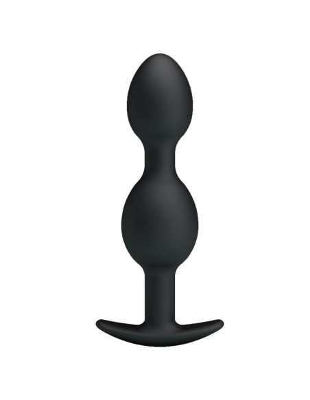 Double Heavy Balls Silicone Butt Plug 12.5 x 3.3 cm