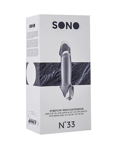 Gaine de pénis Stretchy Penis Sono N°33 - 11.5 x 3 cm Transparente