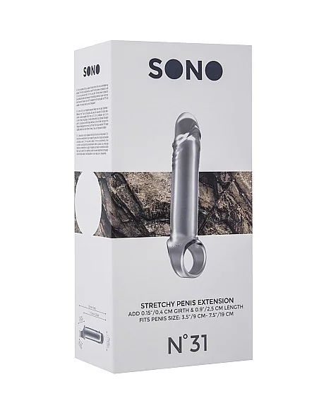 Gaine de pénis Stretchy Penis Sono N°31 - 11 x 3 cm Transparente