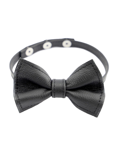 Collier en cuir avec Noeud Papillon