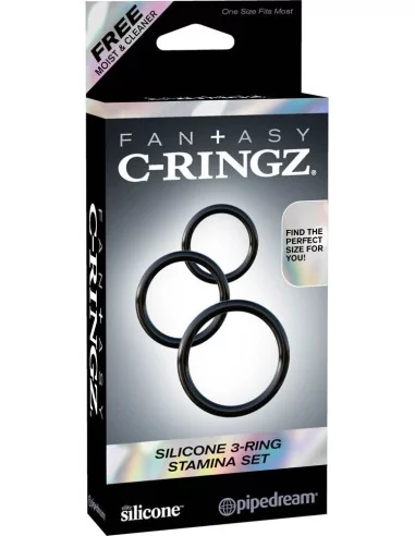 Lot de 3 cockrings Silicone C-Ringz