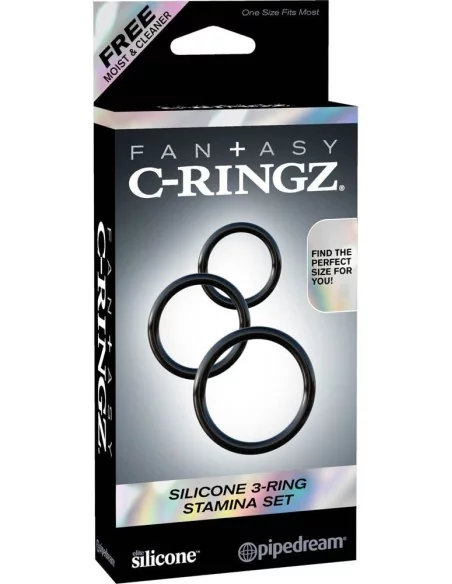 Lot de 3 cockrings Silicone C-Ringz