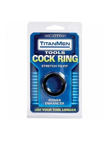 Cock ring TitanMen Stretch Noir 25mm