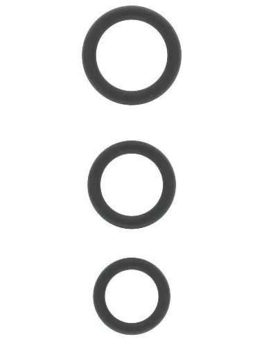 Lot de 3 cockrings Silicone Sono n°25 Gris