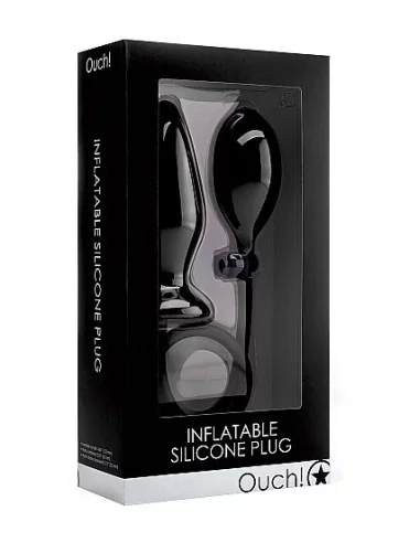 Plug gonflable Ouch en silicone noir