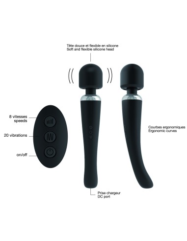 MegaWand Dorcel - Tête 55mm Noir