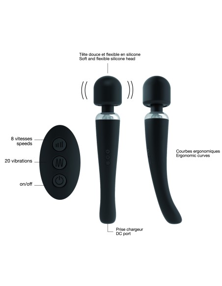 MegaWand Dorcel - Tête 55mm Noir