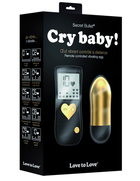 Oeuf Vibrant sans fil Cry Baby 7.5 x 3 cm Gold