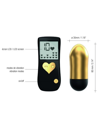 Oeuf Vibrant sans fil Cry Baby 7.5 x 3 cm Gold