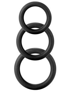 Lot de 3 cockrings Twiddle Noir