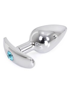 Plug Bijou anal avec Base arrondie Curve 6 x 2.8 cm - Bijou Bleu