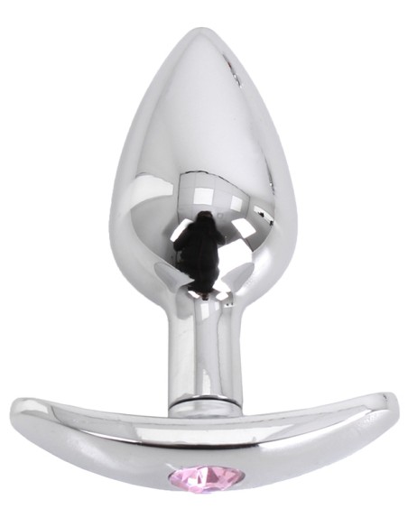 Plug Bijou Anal avec base arrondie Curve 6 x 2.8 cm - Bijou Rose