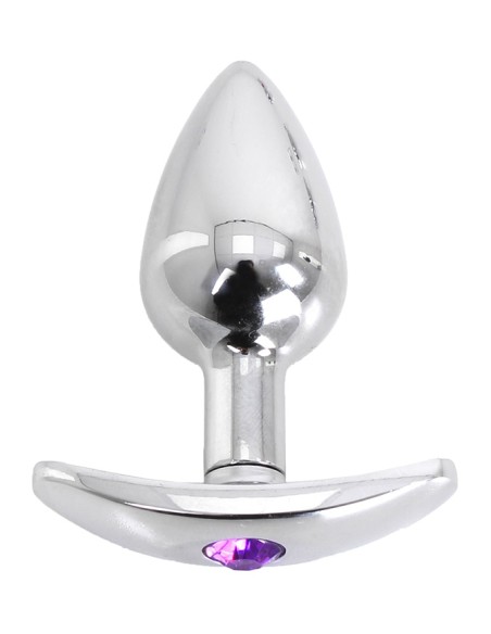 Plug Bijou anal avec base arrondie Curve 6 x 2.8 cm - Bijou Violet