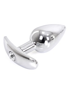 Plug Bijou anal avec base arrondie Curve 6 x 2.8 cm - Bijou transparent