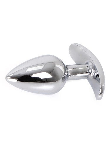 Plug Bijou anal avec base arrondie Curve 6 x 2.8 cm - Bijou transparent
