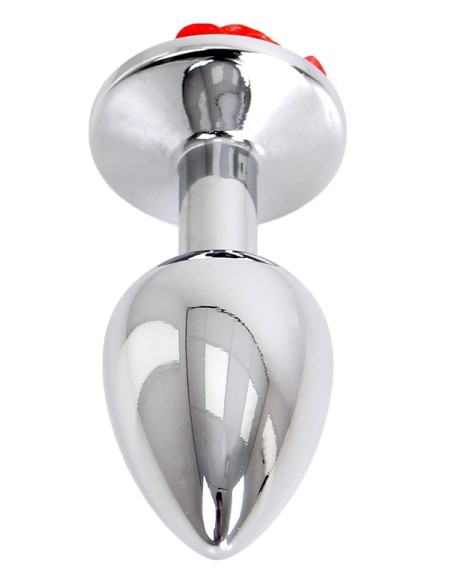 Plug Bijou anal Alu avec Rose 6 x 2.8 cm