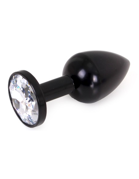 Plug Bijou Anal Alu Gem light 6 x 2.8 cm Noir