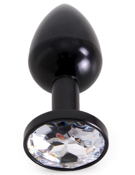 Plug Bijou Anal Alu Gem light 6 x 2.8 cm Noir