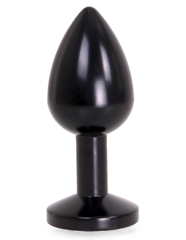 Plug Bijou Anal Alu Gem light 6 x 2.8 cm Noir