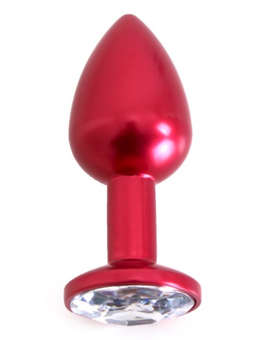 Plug Bijou Anal Alu Gem Light 6 x 2.8 cm Rouge