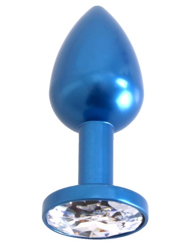 Plug bijou en Alu Gem Light 6 x 2.8 cm Bleu