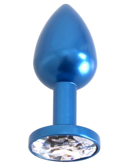 Plug bijou en Alu Gem Light 6 x 2.8 cm Bleu
