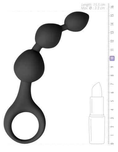 Chapelet anal Triple Teaser 11 x 3 cm