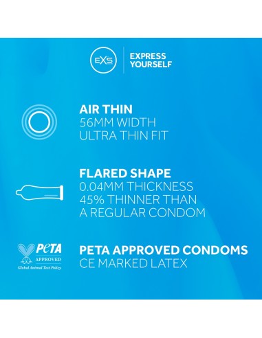 Préservatifs fins Air Thin 56mm x12