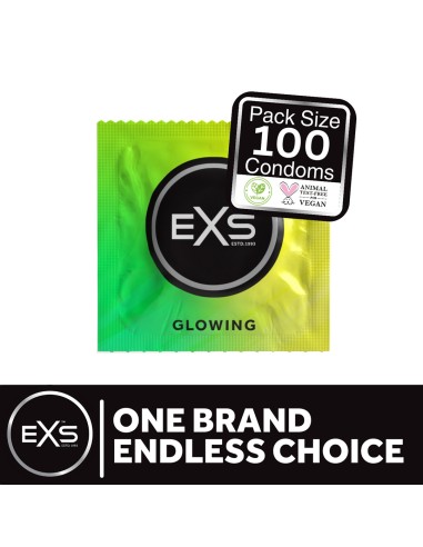 Préservatifs phosphorescents Glowing 53mm x100