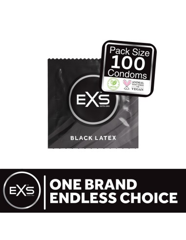 Préservatifs noirs BLACK LATEX 54mm x100