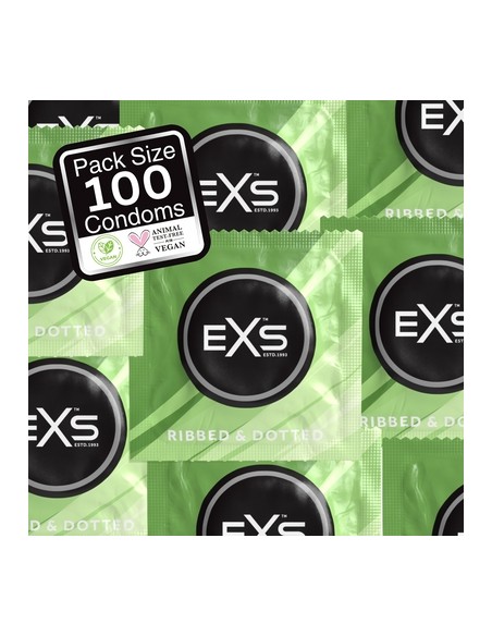 Préservatifs texturés Ribbed & Dotted x100
