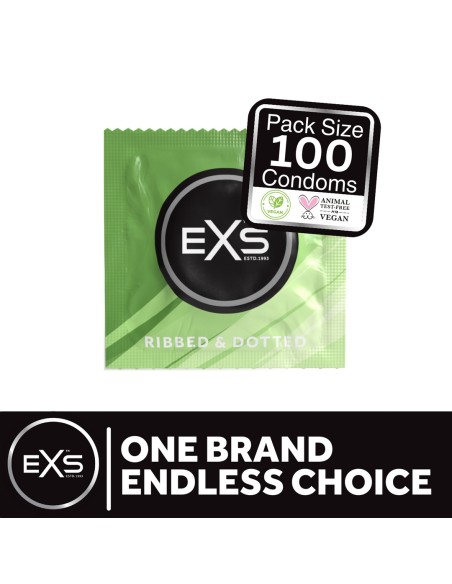 Préservatifs texturés Ribbed & Dotted 54mm x100